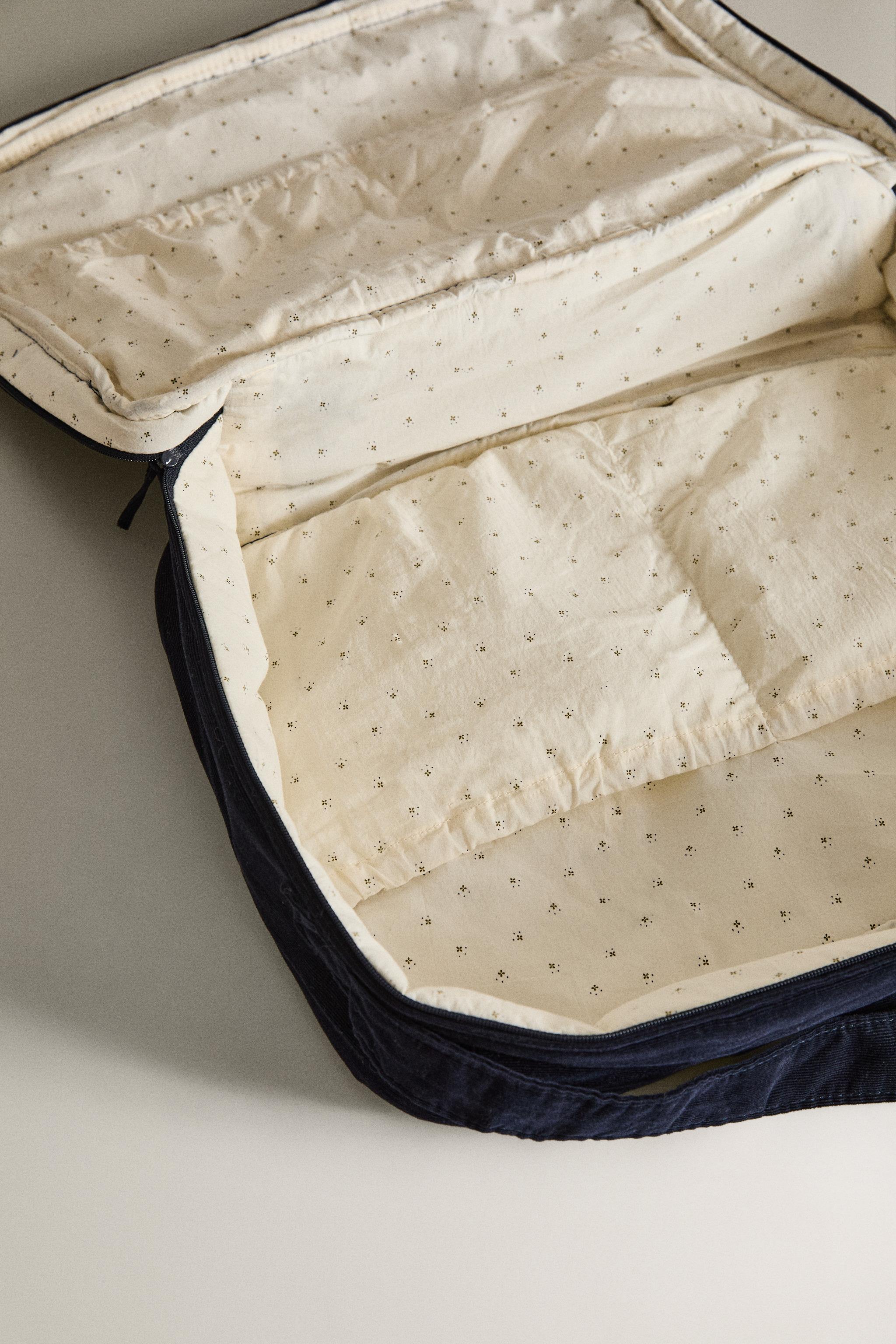 VALISE DE VOYAGE BÉBÉ EN VELOURS CÔTELÉ